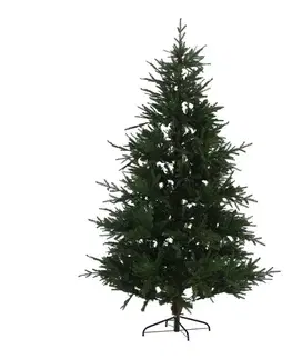 Vianočné stromčeky KONDELA Trisy vianočný stromček s kovovým stojanom 210 cm zelená