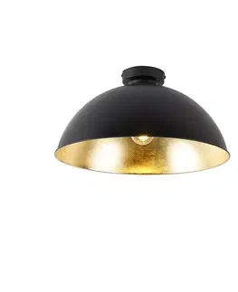Stropné osvetlenie Stropná lampa čierna so zlatom 42 cm nastaviteľná - Magnax