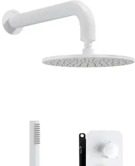 Kúpeľňové batérie DEANTE DEANTE - Silia biela, Podomietkový sprchový set, vrátane telesa - so sprchovou hlavicou BXYYAQSM