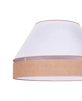 Svietidlá  - Stropné svietidlo AVIGNON 3xE27/15W/230V pr. 60 cm biela/hnedá 601955