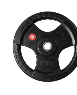 Závažia k činkám Pogumovaný kotúč inSPORTline Graton 25 kg 30 mm