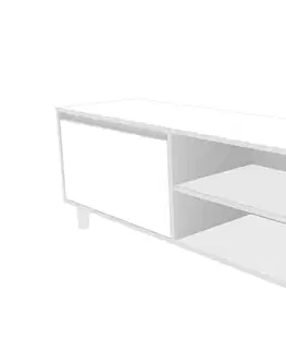 TV stolíky ELIZA televízny stolík, biely