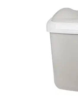 Koše odpadkové PLAFOR - Kôš odpadkový 15 l FALA s výklopným vekom, capuccino