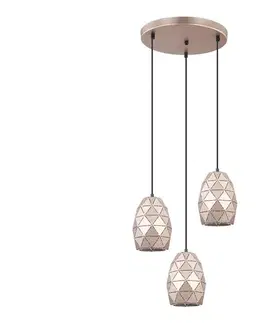 Svietidlá  MDM-3480/3A GD - Luster na lanku HARLEY 3xE27/40W/230V rose gold MDM-3480/3A GD