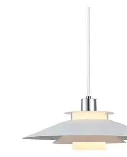 Svietidlá Halo Design 990792 - Závesný luster na lankách RIVOLI 1xE27/40W/230V pr. 40 cm biela/lesklý chróm 990792