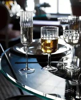 Poháre KONDELA Granity Typ 1 pohár na šampanské (6 ks) 220 ml priehľadná