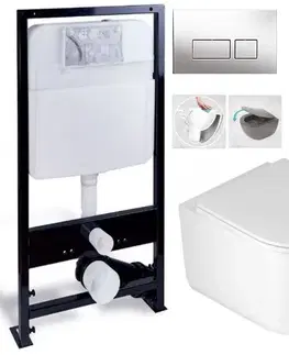 Závesné wc sety PRIM predstenový inštalačný systém s chrómovým tlačidlom 20/0041 + WC DEANTE Jasmin so sedadlom RIMLESS /VÍROVÉ SPLACH/ PRIM_20/0026 41 JA1