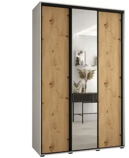 Šatníkové skrine Skriňa 45 Canaris 3 150 biela/artisan/čierna