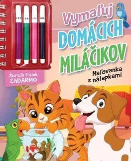 Nalepovačky, vystrihovačky, skladačky Vymaľuj domácich miláčikov