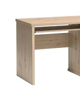 Písacie a pracovné stoly KONDELA Koli C-19 pc stôl dub artisan / čierna