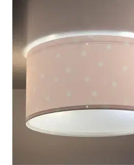 Svietidlá Dalber 82216S - Detské stropné svietidlo STAR LIGHT 2xE27/60W/230V ružová 82216MS