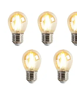 LED osvetlenie Sada 5 stmievateľných LED žiaroviek E27 P45 Goldline 3,5 W 330 lm 2100 K