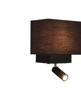 Svietidlá Zam H59 - LED Nástenná lampa LED/3W + 1xE27/40W/230V čierna H59