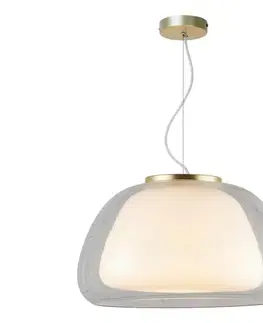Svietidlá Nordlux - Závesné svietidlo na lanku JELLY 1xE27/40W/230V biela/číra pr. 39 cm 2010783001