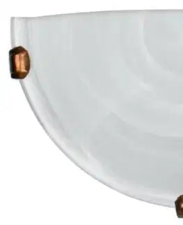 Stropná svetla Stropná lampa Duna 1/2 biela patinovaná objímka 60W