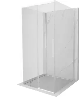 Sprchovacie kúty MEXEN/S - Rox-3S sprchovací kút 3 stenný, posuvný 120 x 120, transparent, biela 8C2-120-120-20-00-3S