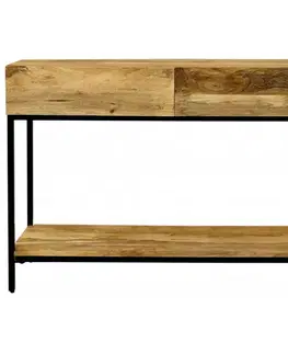 Konzolové stolíky Konzolový stolík Gita 110x76x35 indický masív mango