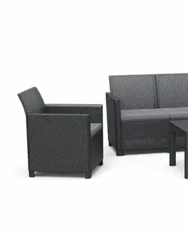 Záhradný nábytok KETER Záhradný set CLARA 5 big table | grafit