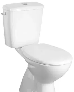 Záchody AQUALINE - MIGUEL WC kombi misa, dvojtlačidlo, spodný odpad, biela LC2258