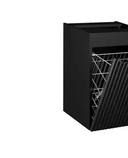 Skrinky do kúpeľne ArtCom Závesná skrinka do kúpeľne NOVA Black 81-40-1DK | s košom 40 cm