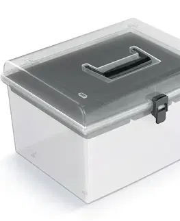 Úložné boxy NABBI NUF4HT plastový úložný box priehľadná / čierna