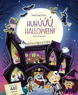 Nalepovačky, vystrihovačky, skladačky HUHÚÚÚ, HALLOWEEN! - Matricás füzet - Jana Sedláčková