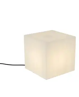 Vonkajšie stojanové svietidlá Moderná vonkajšia lampa biela 30 cm štvorcová IP44 - Nura