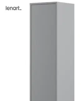 Šatníkové skrine Dig-net nábytok Policová skriňa Lenart BED CONCEPT BC-21 | sivá