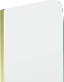 Sprchové dvere MEXEN - Felix 1křídlá vaňová zástena 70 x 140, transparent, zlatá 890-070-001-50-00