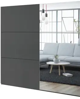 Skrine do izieb Skriňa Vigo 250 grafit / zrkadlo