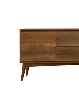 Jedálenské sety Set s rozkladacím stolom, stoličkami a konzolou (5 kusov) Vina 02 1048 - Walnut, Dark Blue
