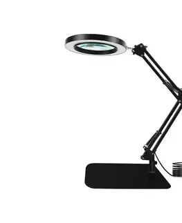 Lampy  LED Stmievateľná stolná lampa s lupou LED/11W/5V čierna P359A