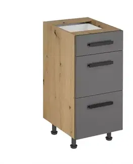 Kuchynské skrinky stojace Skrinka do kuchyne Langen d40s3 úchyt grey