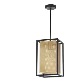 Svietidlá ONLI - Luster na lanku MALIK 1xE27/22W/230V zlatá/čierna 4980/S1