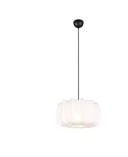 Závesné svietidlá Japandi závesná lampa čierna s bielou 40cm - Madleine