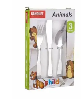 Príbory Banquet Sada detských príborov ANIMALS, 3 ks