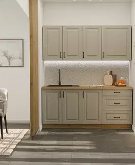 Modulový kuchynský nábytok Kuchynská linka Stilo Claygrey/Artisan 180cm bez pracovnej dosky