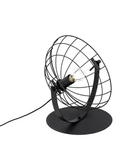 Stolné lampy Priemyselná stolná lampa čierna nastaviteľná - Hanze