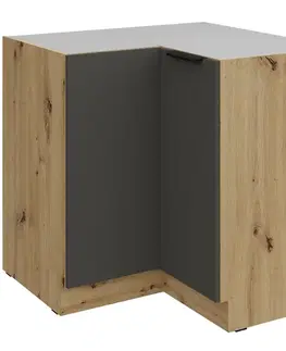 Kuchynské skrinky stojace Kuchynská skrinka Aria-Gr/Ar Anti Fingerprint 90x90 Dn 2f Bb