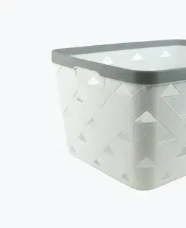 Košíky úložné MAKRO - Košík úložný 25,5x19x14cm, biely