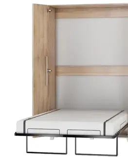 Jednolôžkové postele Sklápacia posteľ Teddy 120 sonoma