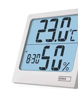 Predlžovacie káble  Digitálny teplomer s vlhkomerom 1xAA biely E0114N