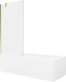 Sprchové dvere MEXEN/S - Vega obdĺžniková vaňa 170 x 70 cm s panelom + vaňová zástena 90, transparent, zlatá 550117070X9509000050