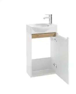 Kúpeľňový nábytok Kúpeľňová skrinka s umývadlom Naturel Stilla 39x60x22 cm biela lesk STILLAD04008UBR STILLAD04008UBR