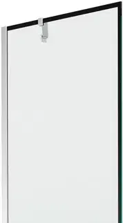 Sprchové dvere MEXEN/S - Next vaňová zástena FIX 70 x 150, čierna dekor, chróm 895-070-000-00-70-01