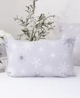 Dekoračné obliečky MKLozkoviny.sk Flanelová obliečka na vankúš 40 x 60 cm - Frozen sivé-  -