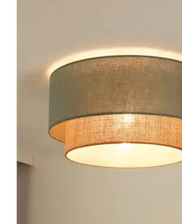 Svietidlá  - Stropné svietidlo BOHO 1xE27/15W/230V pr. 45 cm zelená/hnedá 605878