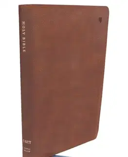 Náboženstvo NET Bible, Large Print Thinline with Cross References, Brown Leathersoft, Comfort Print - Thomas Nelson