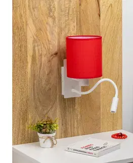 Svietidlá BRILAGI - LED Nástenná lampa NUBILA 1xE27/25W/230V + LED/3W biela/červená BG1559+BG1578