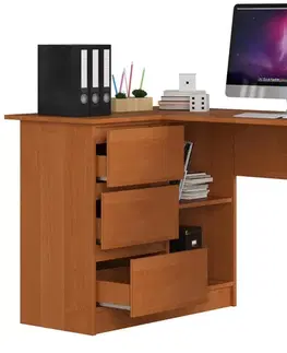 Písacie stoly Moderný písací stôl HERRA124L, jelša